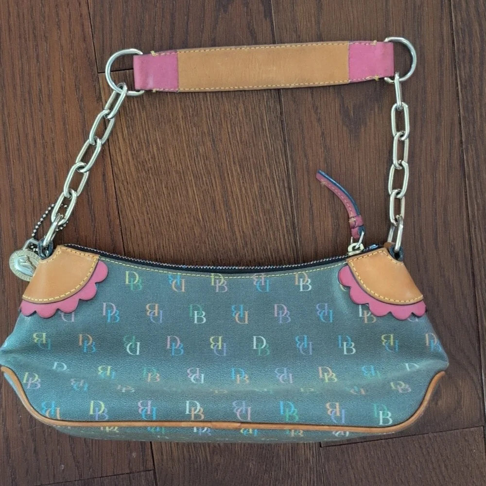 Dooney & Bourke - VINTAGE Y2K RARE Rainbow It Girl Monogram Handbag - Picture 7 of 9
